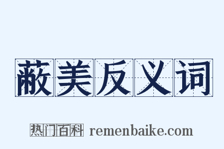 蔽美反义词是什么意思的图片